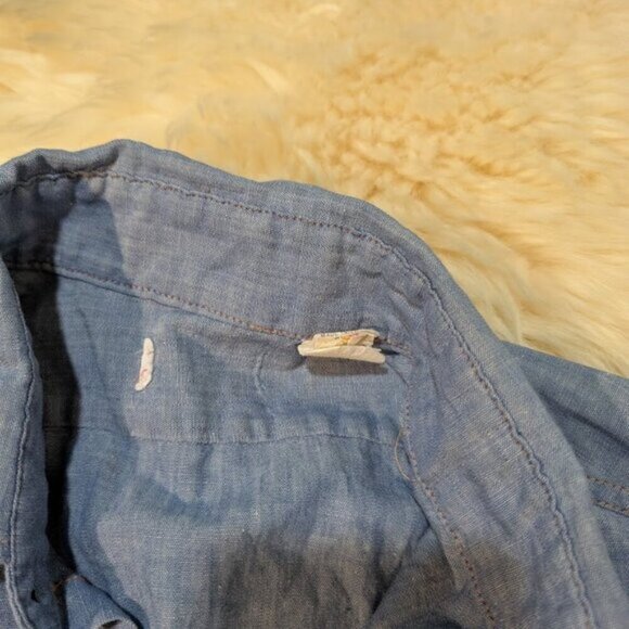 Vtg 70's Levi's Chambray Embroidered Western Button Down Shirt - Picture 7 of 12